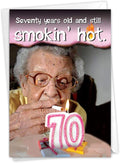 NobleWorks - Humorous 70th Milestone Birthday Greeting Card with 5 x 7 Inch Envelope (1 Card) Years Old and Hot Milestones 70 8975