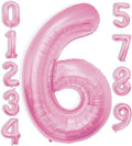 40 Inch Large Pink Number Celebration and Decoration Balloon for Birthday Parties, Graduations, Anniversaries, Weddings, Photo Shoots, Special Events - Helium Foil Mylar (Pink Number 6)