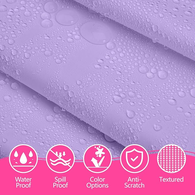 Disposable Plastic Tablecloth Lavender 54x108 Inch, 5-Pack Waterproof Rectangular Table Cover for Parties, Picnics, Dining Protection