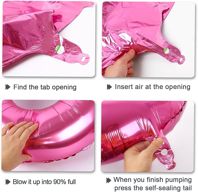 Pink Number 3 Birthday 40 Inch Balloons for Girls,Mylar 3 Balloon Number, Big Foil 3 & 1 Helium Number 13 31 Balloon for Women Birthday Party Decorations Anniversary Decor Supplies