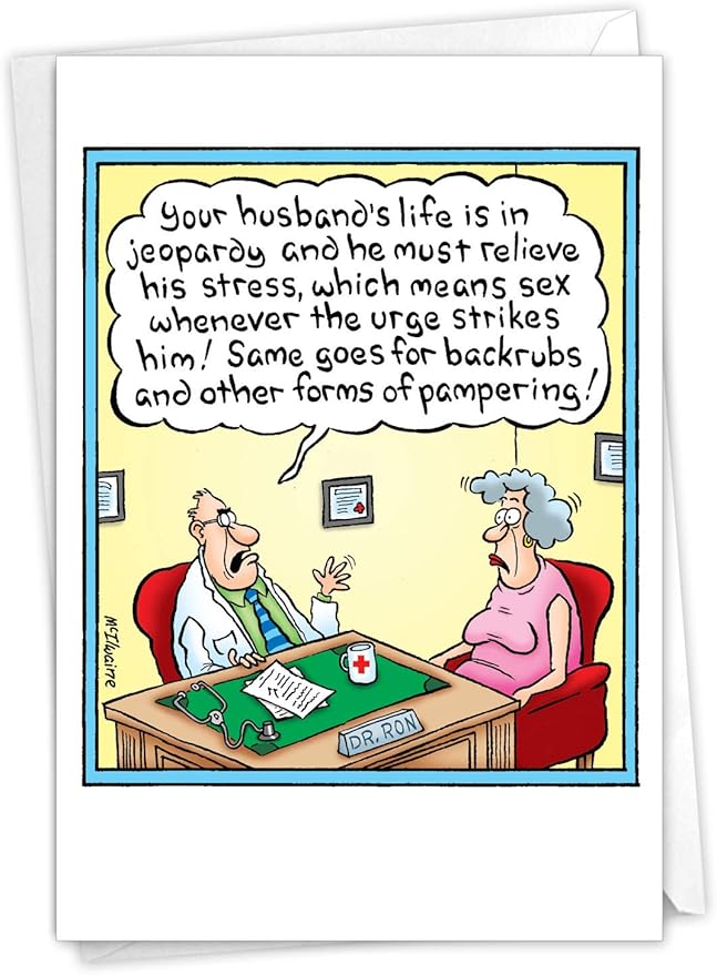NobleWorks Hilarious Birthday Greeting Card with 5 x 7 Inch Envelope (1 Card) BdayGoing to Die Randy McIlwaine Birthday Cartoon 8547Z