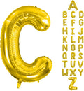 Letter Balloons 40Inch Large Giant big Foil Mylar Gold Balloons C for Birthday Party Decorations