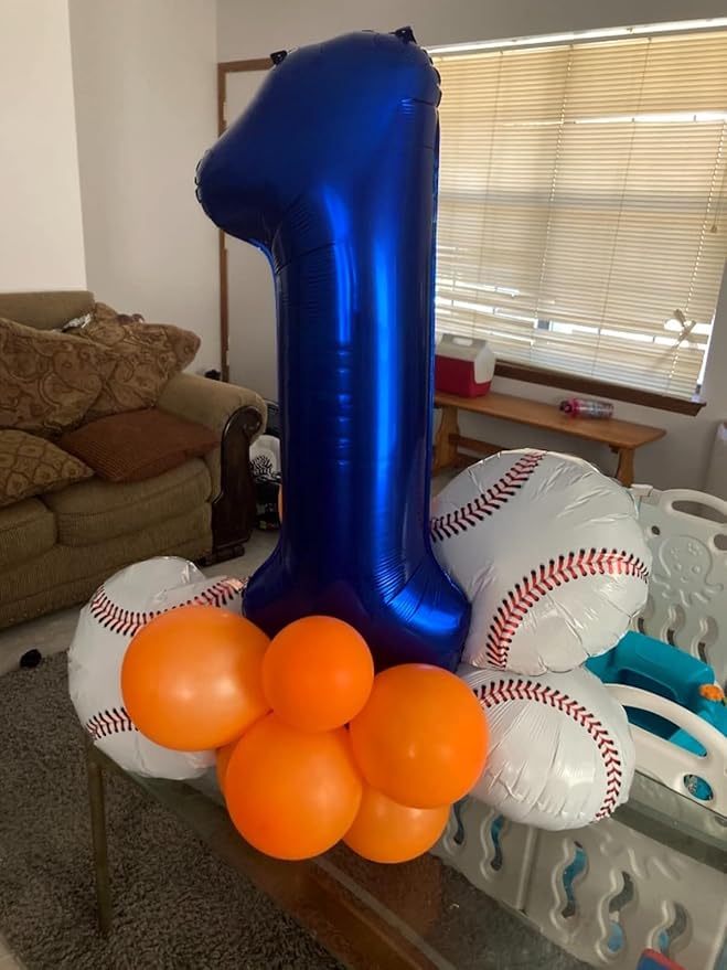 Number Balloons 1, 40 Inch One Balloons for 1st Birthday Girl Boy 1 11 21 Party Decorations Baby Shower Photo Shoot, Navy Blue 1 Balloon