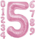 40 Inch Large Pink Number Celebration and Decoration Balloon for Birthday Parties, Graduations, Anniversaries, Weddings, Photo Shoots, Special Events - Helium Foil Mylar (Pink Number 5)