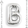 AULE 40 Inch Big Letter Balloon Silver B Large Foil Helium Alphabet Balloons A-Z for Birthday Anniversary Graduation New Year Party Decoration Supplies