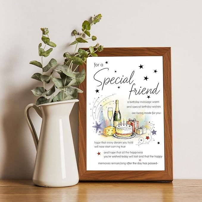 Friend Birthday Card, Happy Birthday Gifts for Friend Bestie