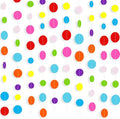 Syhood 10 Pcs Party Decorations Paper Dot Circle Garlands Glitter Streamers Hanging Banner Decor for New Year Baby Shower Wedding Birthday Backdrop Supplies (Mirror Rainbow)