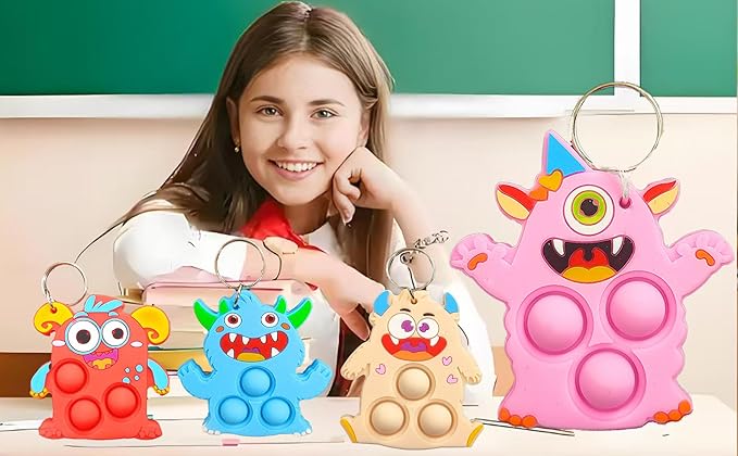 25 Packs Classroom Students Bulk Mini Pop Monster, Graduation Holiday Party Favors