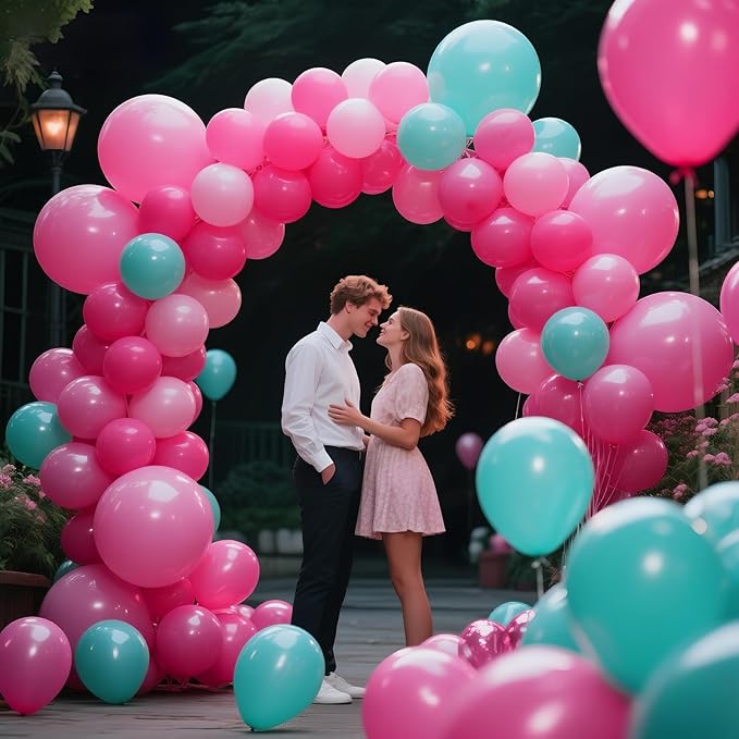 KAWKALSH Hot Pink Balloon Arch Kit 111Pcs 18 12 5 Inch Latex Party Balloons Garland for Birthday Baby Shower Wedding Engagement Anniversary Christmas Party Decorations