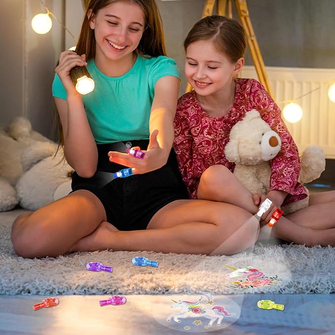 36 PCS Unicorn Party Favor LED Light Up Finger Lights, Glow in the Dark Fairy Princess Party Finger Flashlights Bulk for Pastel Rainbow Castle Goodie Treat Bag Stuffers Unicorn Birthday Party Supplies