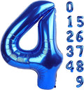 Numbers Balloons 40 Inch 4 Navy Blue Balloons for 4th Birthday Party, Number 4 14 40 Balloons