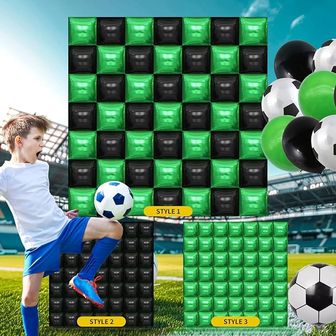 50PCS Video Game Square Balloon Arch Garland Kit, Green Black Double Sided Square Foil Balloons Wall Backdrop for Anniversary Bachelorette Halloween Party Decor