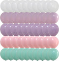 Pastel Balloons Pink Purple White –Assorted Soft Candy Color Balloons for Baby Shower Birthday Party Decorations 12 inch 60packs (Rainbow)