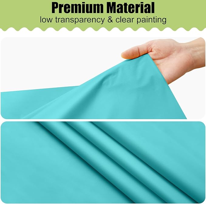 Smiry Disposable Table Cloth - 6 Pack, 54 x 72 Inch Waterproof Rectangle Tablecloths for Parties, Decorative Plastic Table Cover, Leakproof & Sturdy, Teal