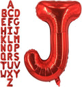 40 Inch Red Letter J Balloons, DIY Phrase Foil Alphabet Letter J Balloons DIY Word J Banner for Birthday Anniversary Celebration Graduation Party Supplies Decoration
