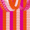 Pink and Orange Party Decorations - Garland Streamers Fall Birthday Party Decor, Baby Shower Paper Banners, Sunset Wedding Thanksgiving Bridal Graduation Autumn Backdrop Four-Leaf Clover Garsellen