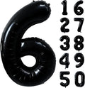 40 inch Black 6 Number Balloon Giant Foil Helium Balloons Black Large Digital Balloon 6 Number 6 Balloons for 6th Birthday Party Decorations Anniversary Events Decoration Supplies