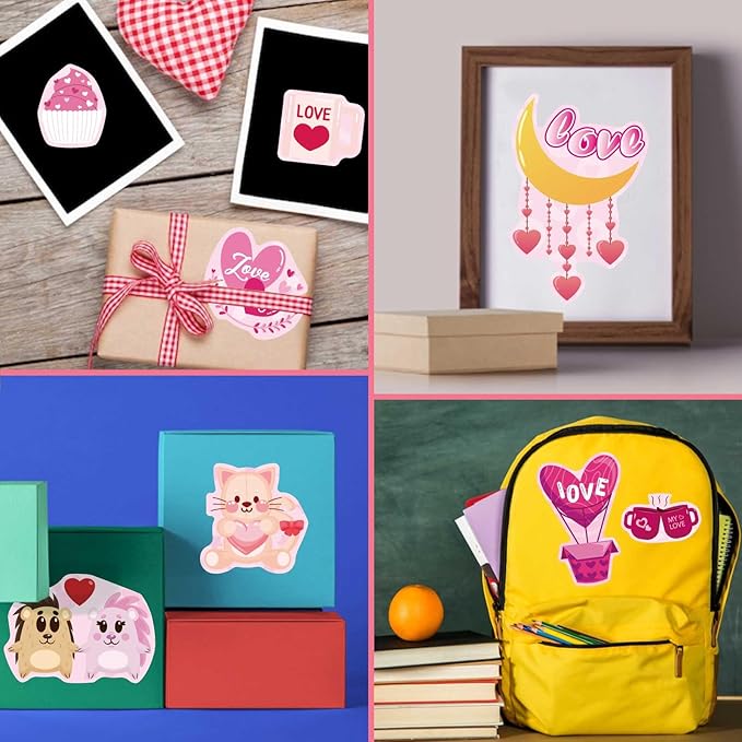 381PCS Valentine Stickers for Kids - Love Stickers Heart Stickers Valentines Day Craft Activities Party Favors Supplies Valentines Day Gift