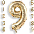 AULE 40 Inch Large 9 Balloon Numbers Light Gold, Big Foil Number Balloons, Giant Helium Happy Birthday Party Decorations for Man and Women, Huge Mylar Anniversary Party Supplies