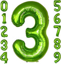 40 Inch Green Number Balloon 3, Large Number Foil Balloons Mylar for Girl Boy Birthday Party Celebration Decorations Supplies, Digital Balloons for Wedding Anniversary Events Decorations
