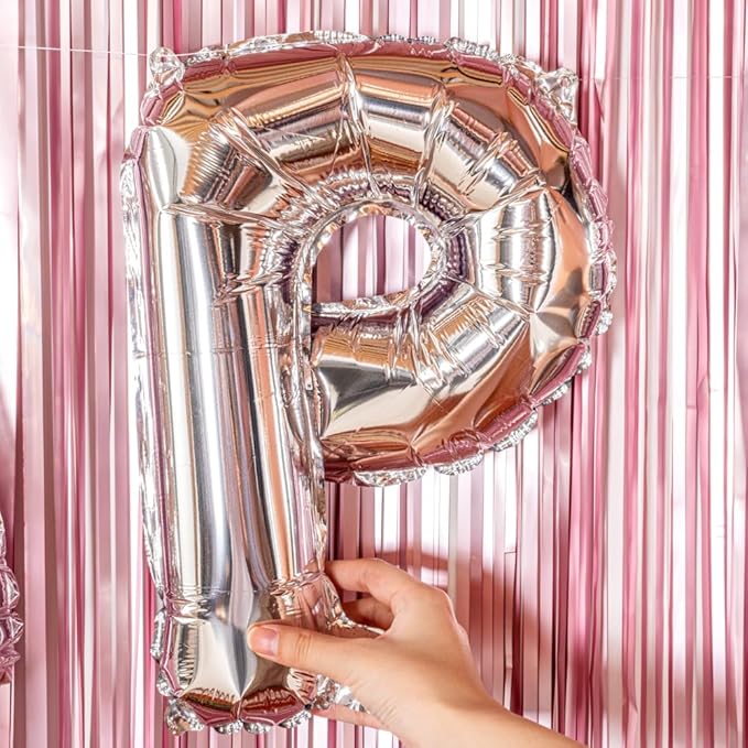 Restaurantware-Balloonify 16 Inch Letter Balloon, 1 Alphabet Party Balloon - Letter P, Self-Sealing, Silver Foil Mylar Finish, Hanging Loop, Decoration For Birthday, Wedding, Or Graduation