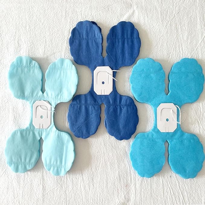 10PCS Four Leaf Clover Paper Flowers Garland Decorations Four Leaf Clover Paper Banner Tissue Paper Streamers Reusable Hanging Garland for Birthday Wedding Party Backdrop Home Decor(Blue kit)