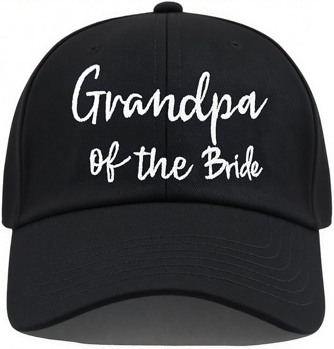 Adjustable Embroidered Hat for Bridal Shower Wedding Engagement Anniversary Honeymoon Newlyweds Couples Gifts