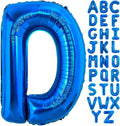 40 Inch Blue Letter D Balloons Alphabet D Letter Balloons Foil Mylar Big Letter Balloons for Birthday Party Anniversary New Year Graduation Wedding Decorations