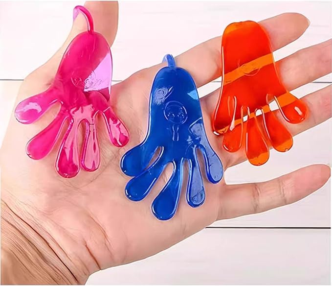 Tuko 100 PCS Sticky Hands, Sticky Finger, Kids' Party Favor Sets, Fun Toys, Halloween Party Favors, Wacky Fun Stretchy Sticky Hands, Party Favors, Birthday Parties, Toys for Sensory Kids