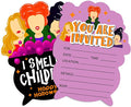 SICOHOME Halloween Party Invitations - 12pcs 5"x7" Halloween Birthday Invitations with Envelopes for Kids Adult Baby Shower Greeting Gift Cards Hocus Pocus Invitations Party Favors Supplies