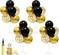 Black and Gold Party Decorations 4 Set Balloon Stand Table Centerpieces for Men's Women's Birthday Wedding Retirement Anniversary New Years Graduation Decorations 2026