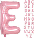 40 Inch Pink E Balloon - Large Light Pink Letter Balloon, Single Foil Alphabet E, Big Baby Pink Name Letters - Helium for Girls Women Birthday Party Wedding Anniversary Decoration