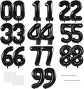 TONIFUL Number Balloons 16 Inch Black 2 Set 0-9 Number Mylar Foil Balloons 20 Pcs Custom digitalal for 2026 New Year Eve Birthday Party Engagement Graduations Anniversary Baby Shower Decor