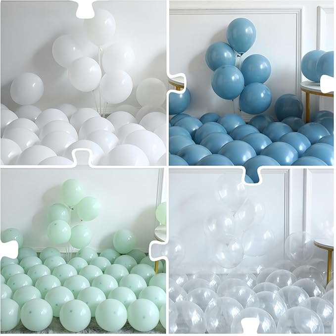Under the Sea Balloon Arch - 139PCS Beach Themed Balloons Decoration White Macaron Green Deep Blue Balloon for Sea Pool Summer Shark Fish Birthday Baby Shower Boy Girl Party Decoration (Blue)