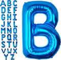 40Inch Blue Letter B Balloon Foil Helium Letter Balloons A-Z Giant Large Mylar Big Party Balloon for Birthday Party Decorations
