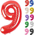 Red Number 9 Balloon 40 Inch, 9 Balloon Number, 9th Birthday Decorations, Red Party Supplies for Boys Girls