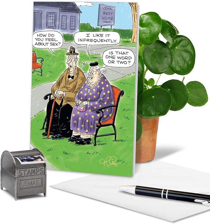 NobleWorks Infrequently Humorous Birthday Paper Card with Envelope 4406