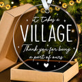 HEXMOZ Thank You Gifts for Women, Men - It Takes a Village Ornament - Teacher Ornament - Appreciation Gift for Teacher Coworker Daycare Provider Nanny Babysitter Coach - Acrylic Christmas Ornaments