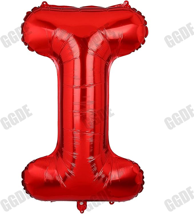 40 Inch Big Red Letter Balloons Foil Mylar Wedding Bachelorette Wedding Birthday Bridal Shower Anniversary Celebration Graduation Party Decoration Alphabet I A-Z