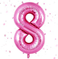 Pink Number Balloons, Large Hot pink Number 8 Balloon 40 Inch Pink 8 Balloon for Men Women Boys Girls 8th Birthday Party Decoration