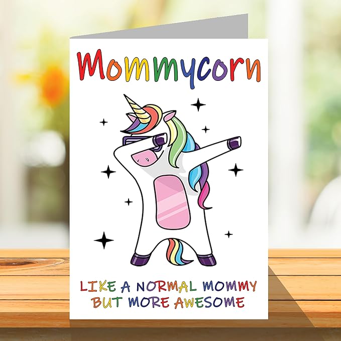 Stuff4 Birthday Cards for Mommy - Mommycorn - Mommy Birthday Card from Daughter Son, Happy Birthday Mommy, Mom Unicorn Birthday Card, A5 Seasonal Mothers Day Mama Mammy Mommy Funny Greeting Cards