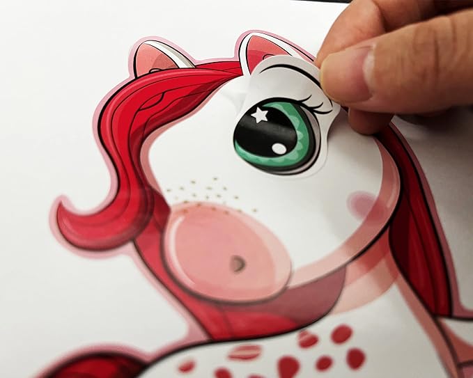 24 Sheets Unicorn Stickers Make a Face Stickers for Kids DIY Unicorn Sticker Sheet for Girls Children Unicorn Birthday Party Favors Exchange Gifts