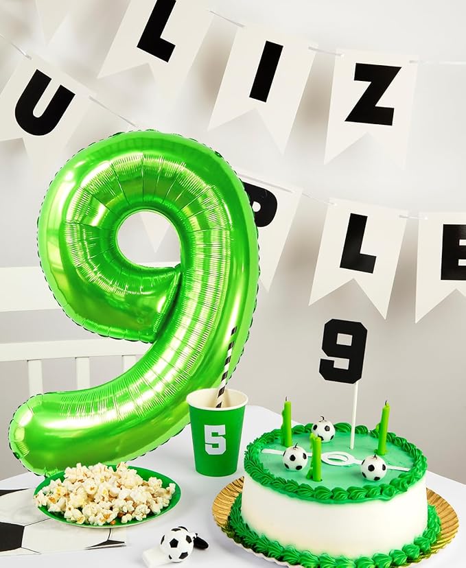 Smlpuame 40 inch Number Balloon 0-9 Green Large Number 8 Balloons,Digital Balloons for Birthday Party Celebration Decorations Supplies, Helium Foil Number Balloons for Wedding Anniversary