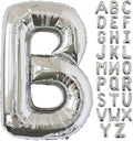KALOR 40 Inch Silver Letter B Balloons Jumbo Foil Mylar Helium Big Balloons for Birthday Party Anniversary Baby Shower Supplies
