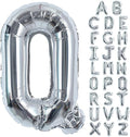 TONIFUL 40 Inch Large Silver Letter Q Balloons Helium Balloons,Foil Mylar Big Letter Balloons for 2026 New Year Eve Graduation Wedding Baby Shower Birthday Party Anniversary Supplies Decorations