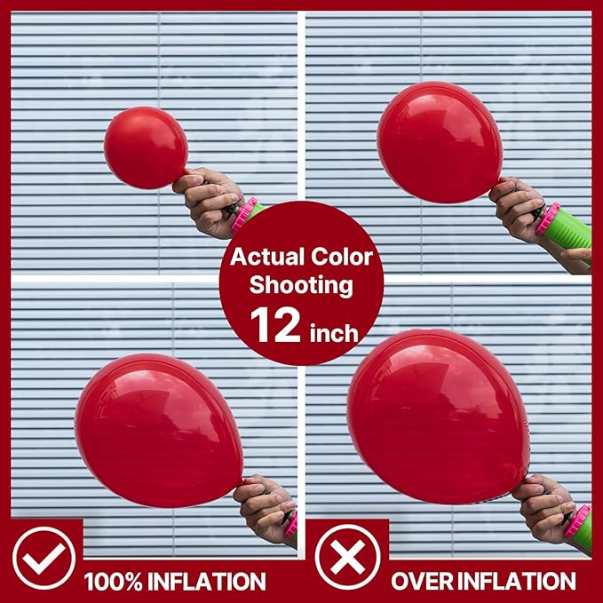 PartyWoo Burgundy Balloons 101pcs 12 Inch Dark Red Maroon Ruby Red Latex Helium Balloons for Graduation Valentine's Day Wedding Anniversary Casino Citizenship Christmas Party Decorations Red-Y75
