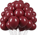 110pcs Burgundy Balloons 12inch Maroon Latex Party Balloons for Graduation, Thanksgiving Day, Autumn Fall Theme Party, Wedding, Birthday, Valentines, Baby Shower Decorations