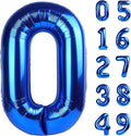Big Navy Blue 0 Number Balloon 40 Inch, Foil 0 Number Balloons, Number Zero Balloons for 10 20 30 40 50 60 70 80 90 100 Women Men Birthday Party, 2025 NumberBalloon Anniversary Graduations Decorations