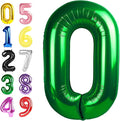 40 Inch Balloons Number, Dark Green Balloons for Birthday Party Decoration, Foil Number 0 Ballon for 0, 10, 20, 100, 2026 Celebration, Birthday, Baby Shower, Anniversary Decor
