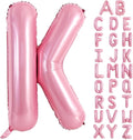 TONIFUL 40 Inch Large Pink Letter K Balloons Giant Foil Mylar Alphabet Balloon for Birthday Party Anniversary Baby Shower Wedding Supplies Decorations